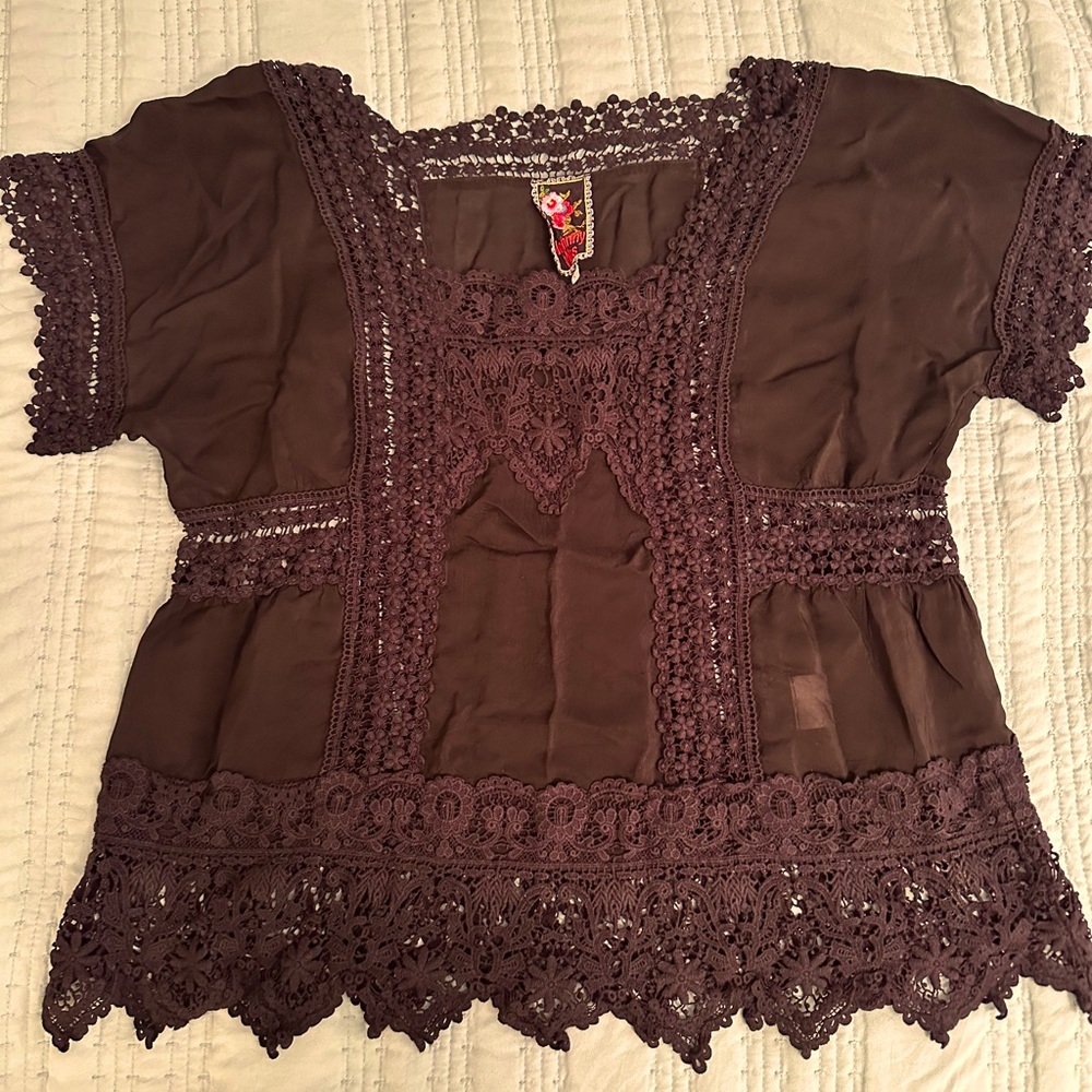 Johnny was shirt black sheer M